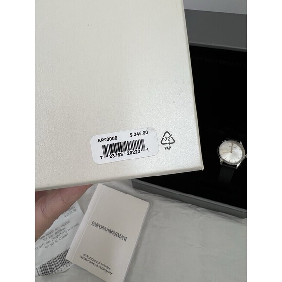 New Emporio Armani Watch Black Leather‎ Gift Set - AR90006 - Picture 6 of 6
